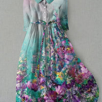 TERAH | Kwiatowa sukienka z wiązaniem w talii dla kobiet