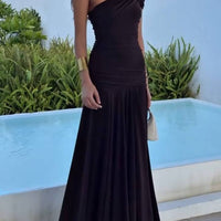 BEBA | Sukienka Maxi Slim-Fit z Odkrytymi Ramionami