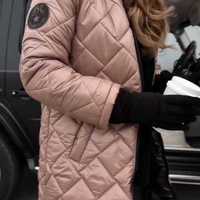 Bogna | Elegancka pikowana kurtka puchowa z kapturem