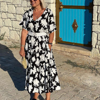 AMPARO | Elegancka luźna sukienka maskująca brzuch