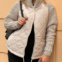 BELINA | Casualowa kurtka patchworkowa na zamek