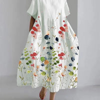 LILIANA | Sukienka Kwiatowa z Miękkiej Wiskozy