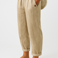 CHICA | Stylowe Spodnie z Kieszeniami Bocznych