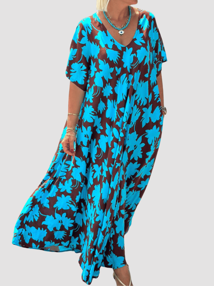 AMPARO | Elegancka luźna sukienka maskująca brzuch