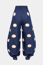 AGATA | Balonowe Bawełniane Spodnie z Wysokim Stanem